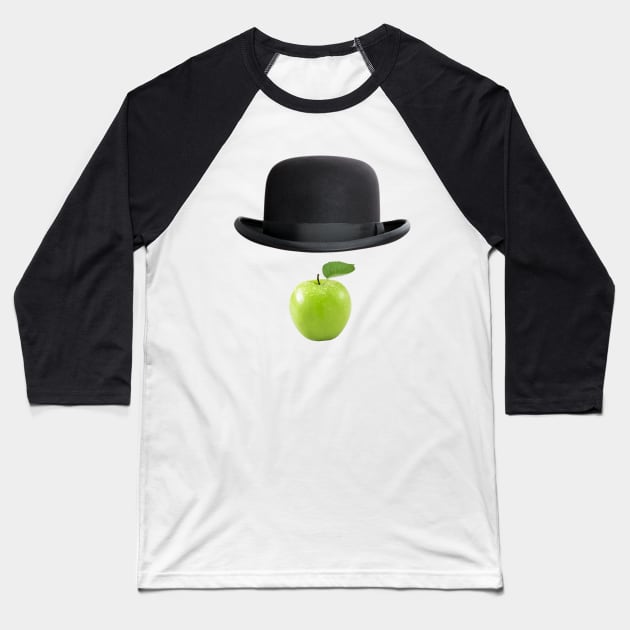 Rene Magritte (Homage) Baseball T-Shirt by SteelWoolBunny